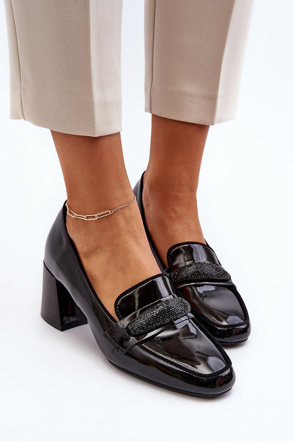Block heel pumps model 193918